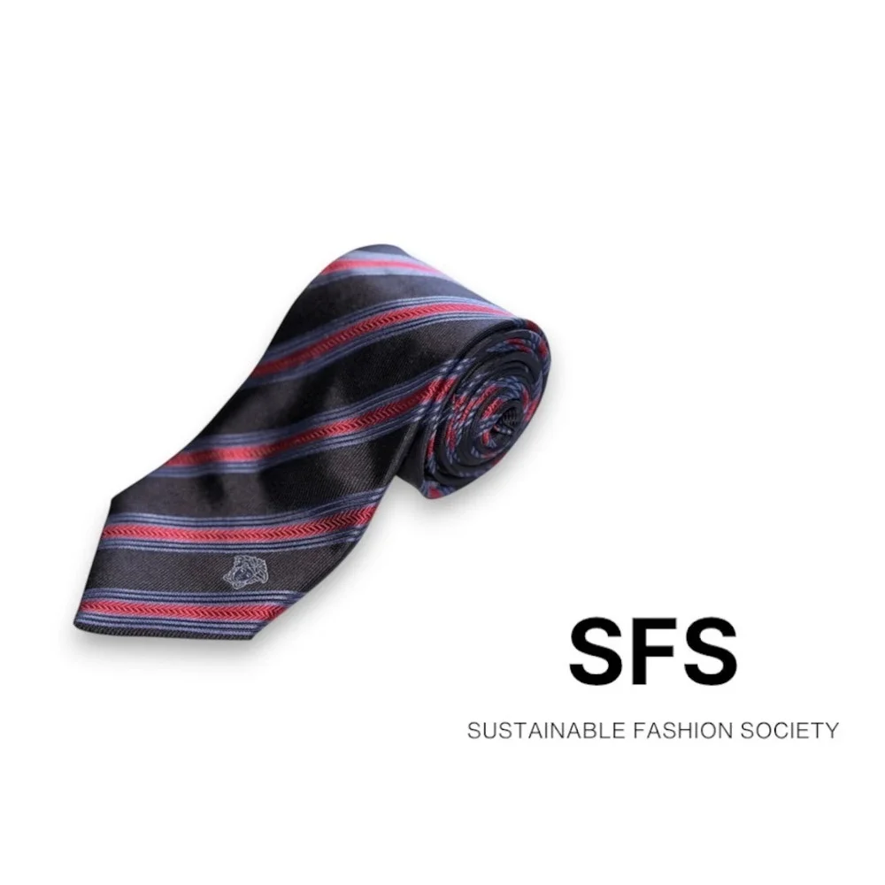 Vintage VERSACE Medusa Head Mens Silk Tie Navy Red Striped Italy Y2K Archival